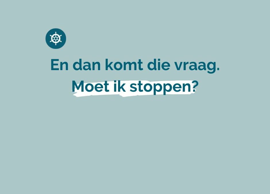 Je weet dat het niet werkt, Maar stoppen is geen optie.